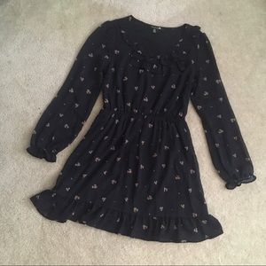 Forever 21 Navy long sleeves dress